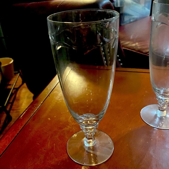 Vintage Tiffin Crystal Set of 5 Ice Tea Glasses - Picture 7 of 7